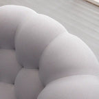 Canapé paresseux courbé 2 places Bubble de forme nid d'abeille en tissu textile 3D pour salon et appartement