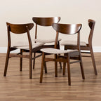Ensemble de 4 chaises de salle à manger transitionnelles modernes du milieu du siècle Parlin
