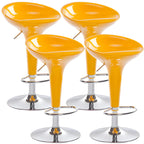 Tabouret de bar pivotant en plastique chromé, réglable en hauteur