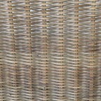 Chaise d'appoint de salle à manger en rotin naturel avec coussin, par East at Main