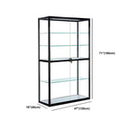 Vitrine contemporaine rectangulaire en verre noir