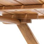 Ensemble de bistro d'extérieur pliant 3 pièces Cadiz Modern Coastal en bois d'acacia, par JONATHAN Y