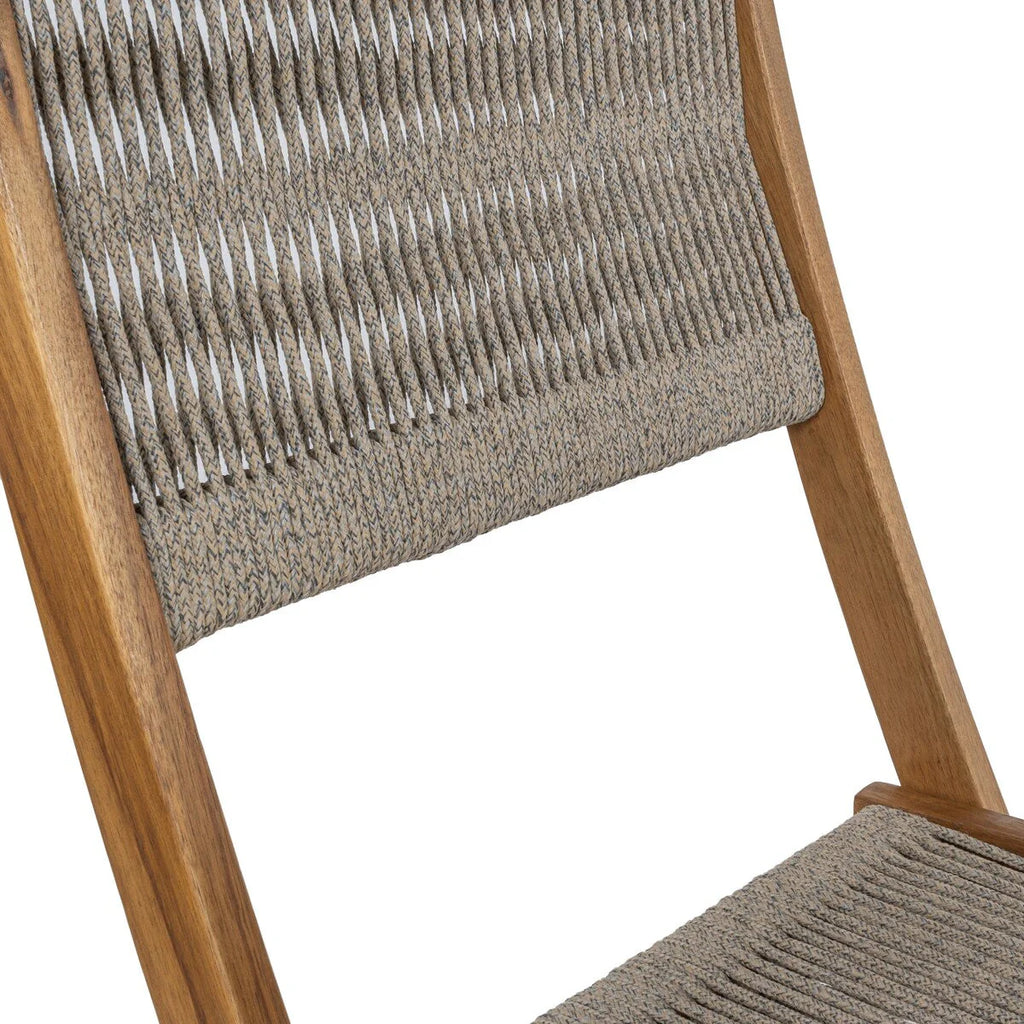 Ensemble de bistro d'extérieur pliant 3 pièces Cadiz Modern Coastal en bois d'acacia, par JONATHAN Y