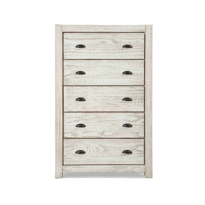 Commode 5 tiroirs en bois massif Montauk de Grain Wood Furniture