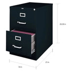 Classeur vertical commercial Hirsh à 2 tiroirs pour documents de format légal