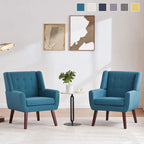 Lot de 2 fauteuils d'appoint modernes capitonnés HUIMO