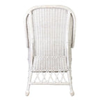 Chaise d'appoint de salle à manger en rotin naturel avec coussin, par East at Main