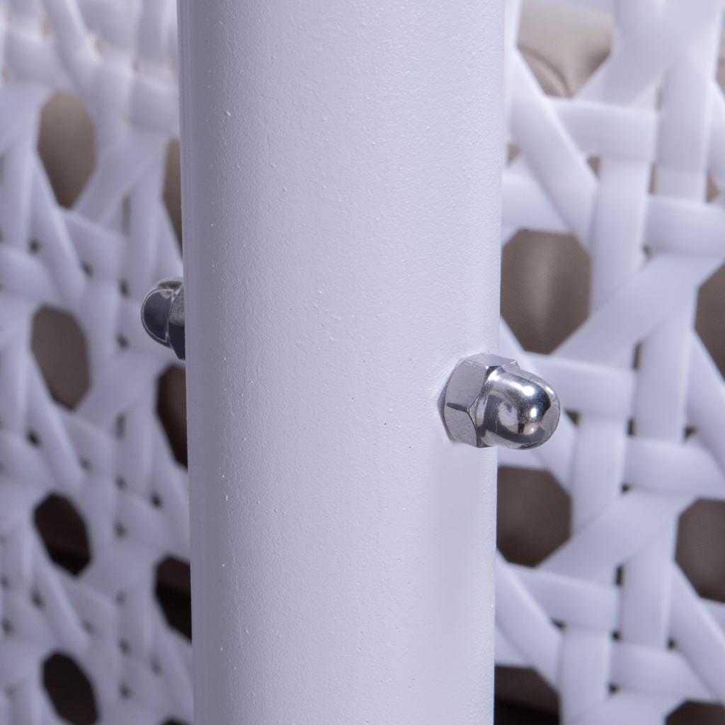 LeisureMod Fauteuil suspendu œuf 2 places avec support - Balançoire hamac de patio en rotin osier intérieur/extérieur avec coussins