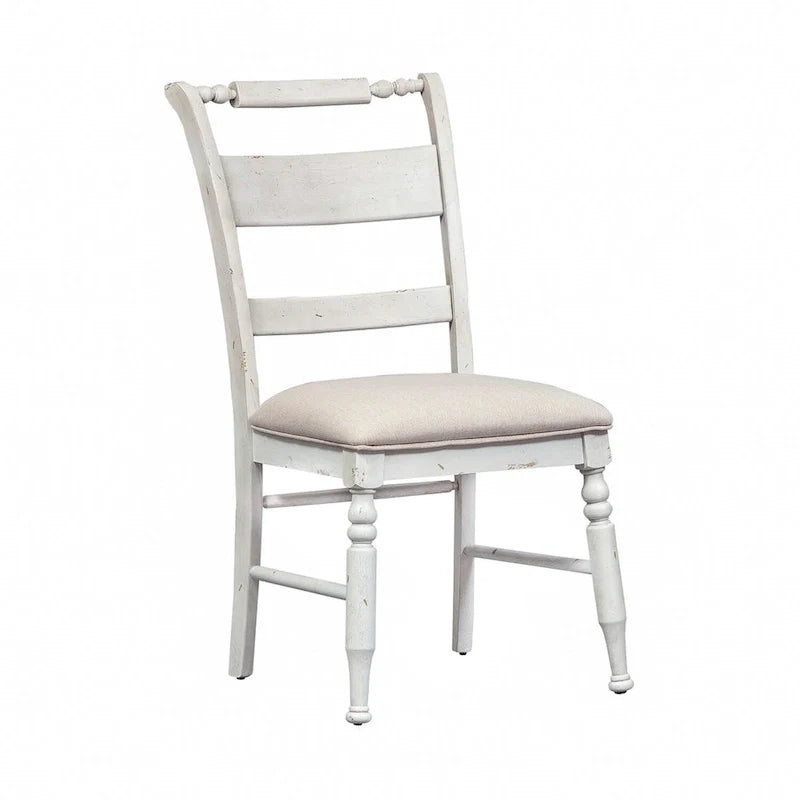 Chaise d'appoint à dossier à lattes Whitney Antique Linen (lot de 2)
