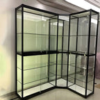 Vitrine contemporaine rectangulaire en verre noir