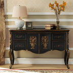 Console de rangement en bois "café français" avec tiroirs