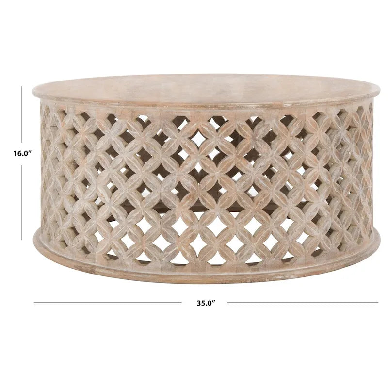 SAFAVIEH Antkea Table Basse Ronde - 35 L x 35 P x 16 H - 35Lx35Px16H