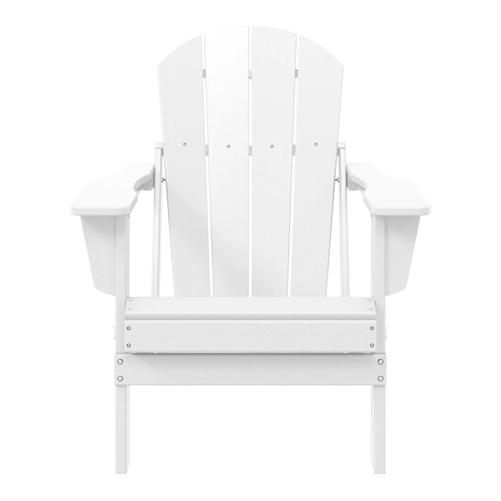 Chaise Adirondack pliante de patio d'extérieur tout temps résistante à la décoloration Polytrends Laguna