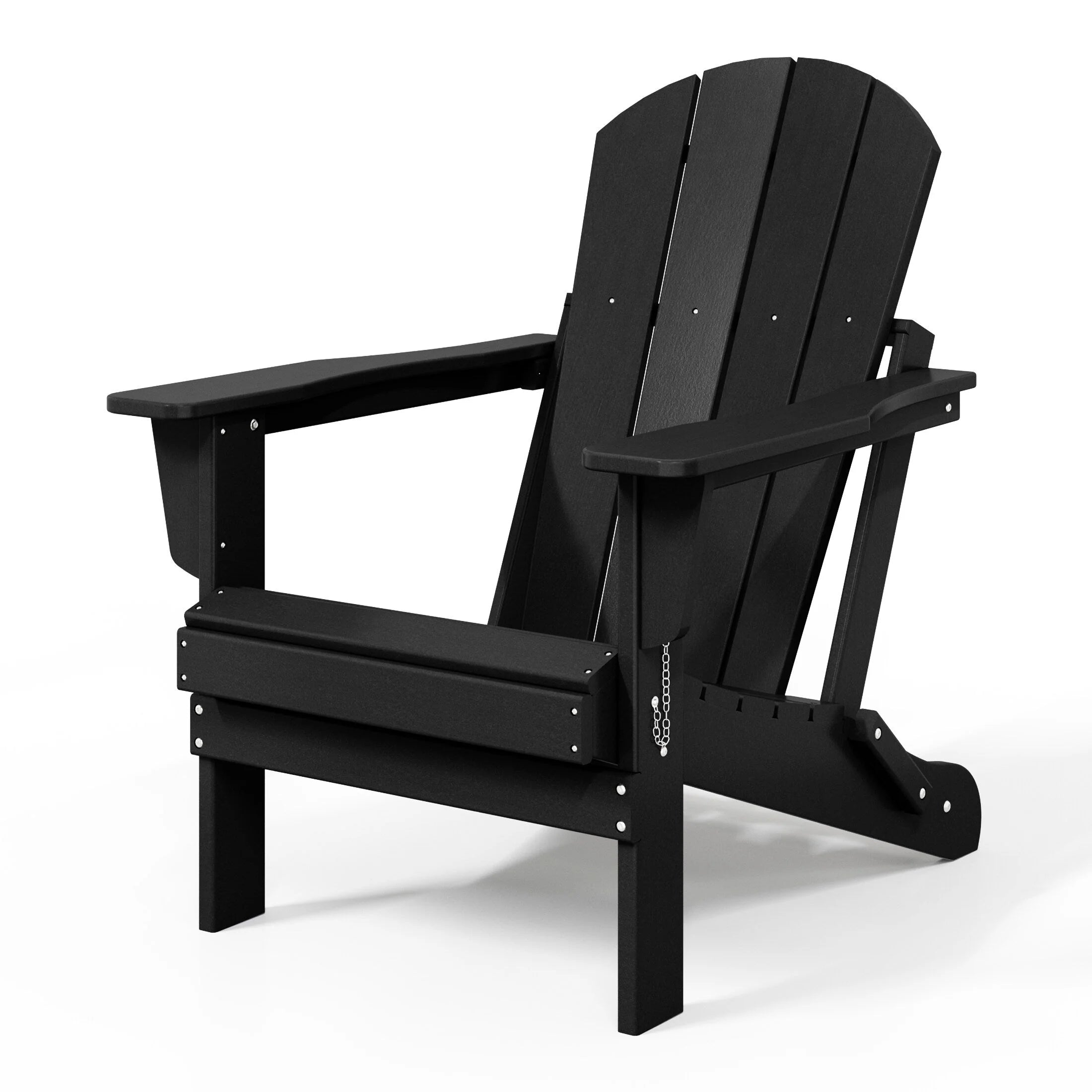 Chaise Adirondack pliante de patio d'extérieur tout temps résistante à la décoloration Polytrends Laguna