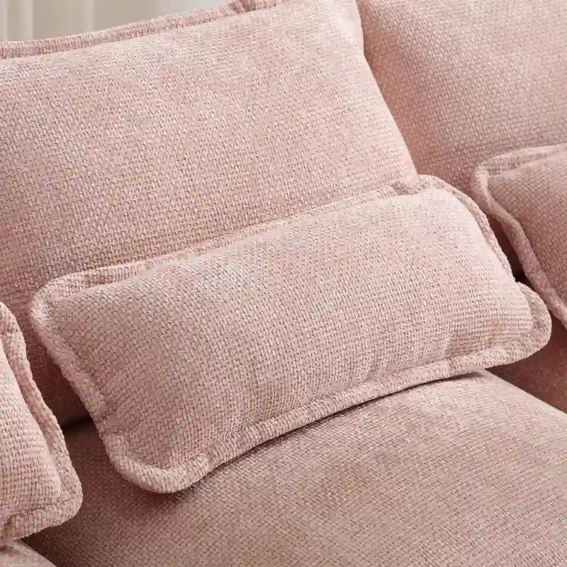 Canapé sectionnel Cloud pour salon, canapé moderne en chenille/bouclette en forme de U, canapé-lit modulaire confortable avec double méridienne