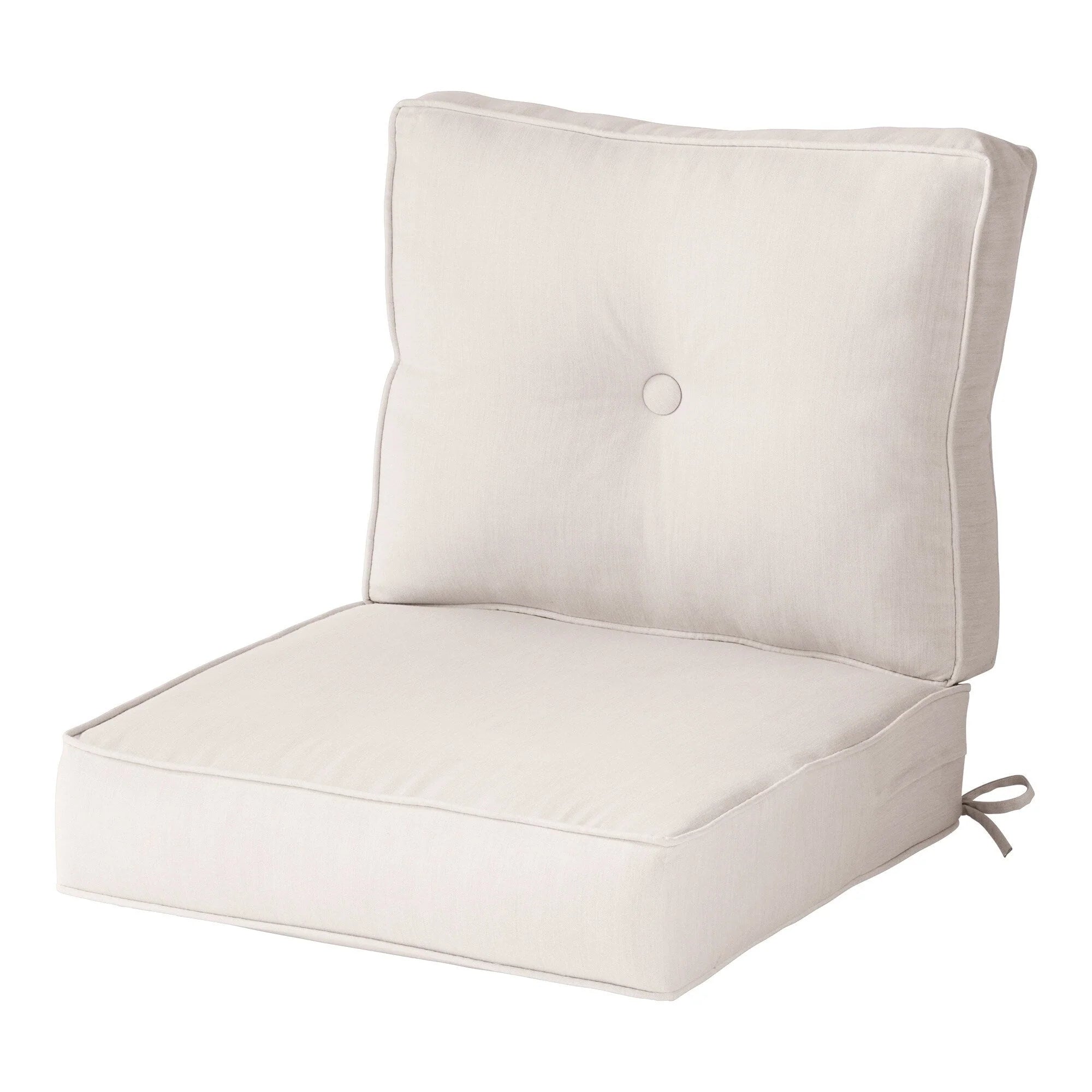 Ensemble de 2 coussins d'extérieur Sunbrella haut de gamme à assise profonde