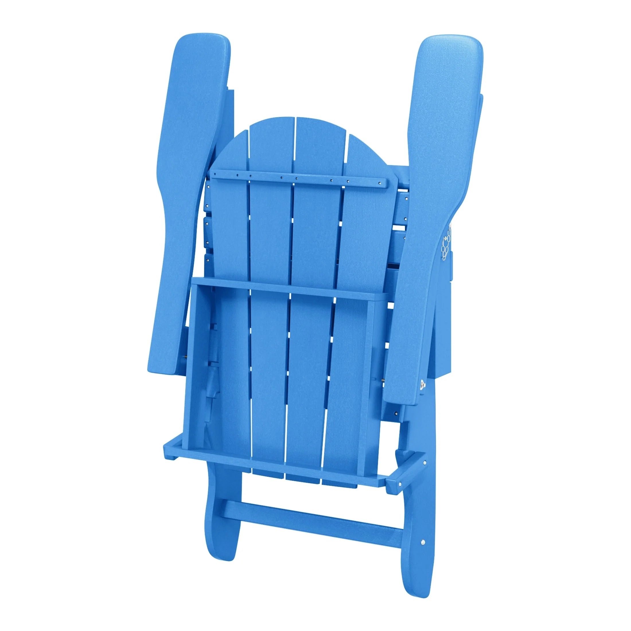 Chaise Adirondack pliante de patio d'extérieur tout temps résistante à la décoloration Polytrends Laguna