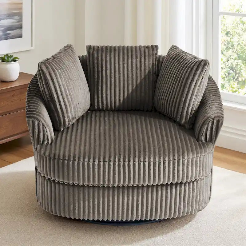Fauteuil pivotant cylindrique déhoussable à accoudoirs encastrés DREAMSIDEA