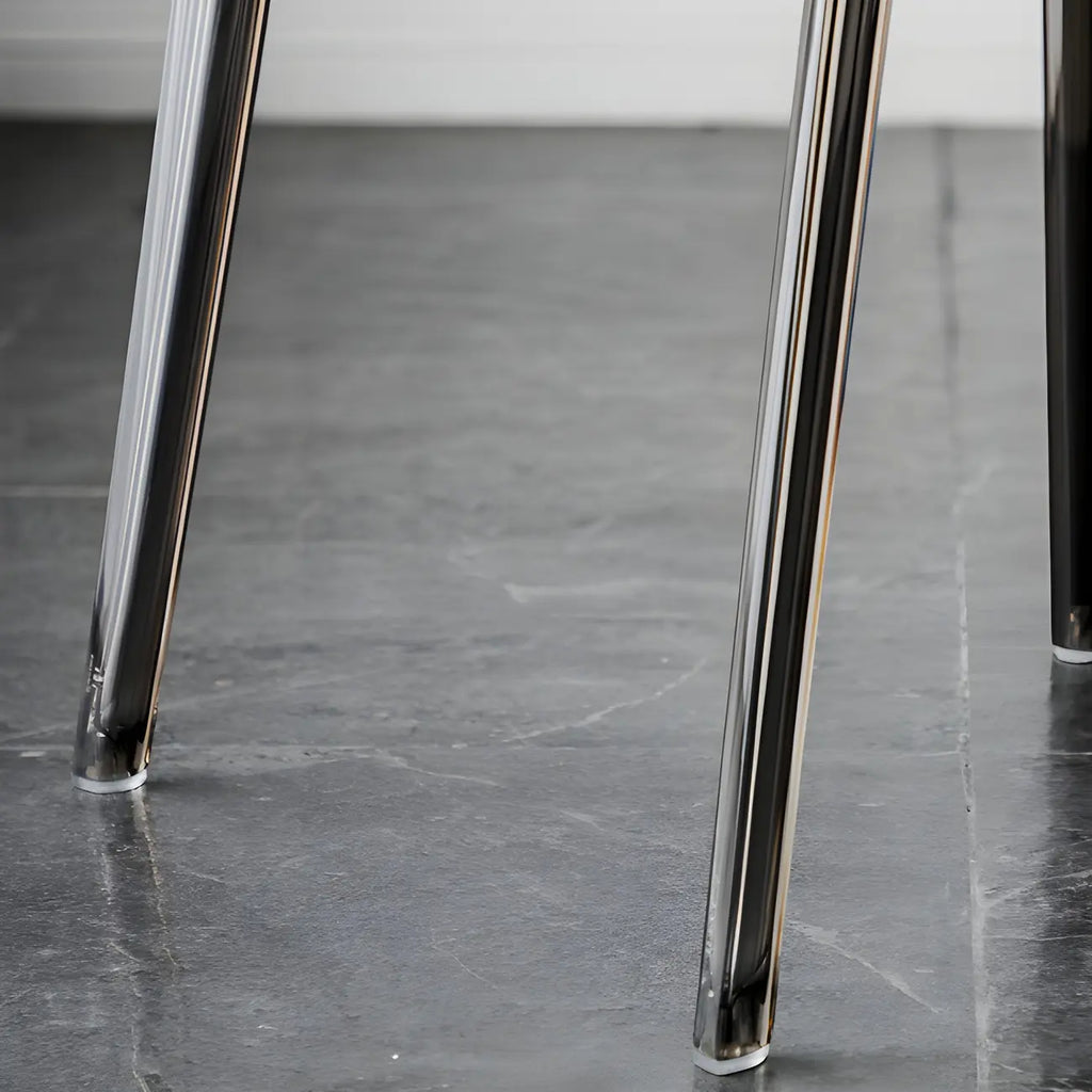 Chaise de salle à manger en acrylique ambré sans accoudoirs à dossier bas
