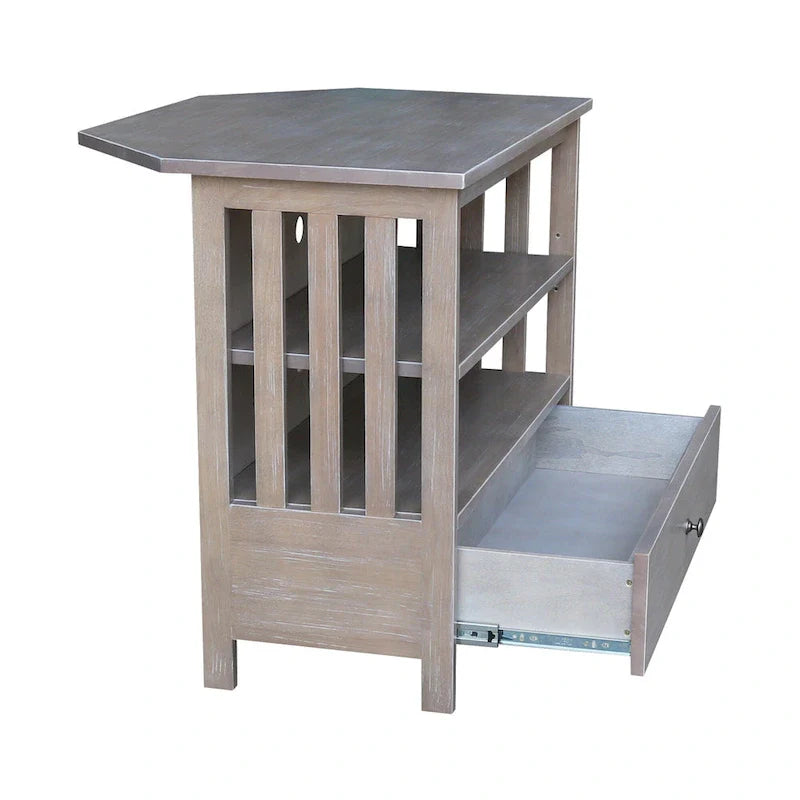 Meuble TV d'angle Mission en bois massif