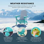 Chaise Adirondack pliante de patio d'extérieur tout temps résistante à la décoloration Polytrends Laguna