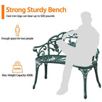 Yaheetech Banc en métal pour l'extérieur, Patio, Parc, Jardin - N/A