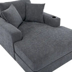 Trois tailles de chaise longue surdimensionnée avec oreillers
