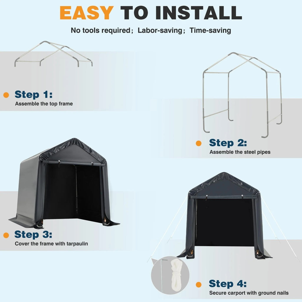 Abri de jardin et carport : abri portable pour vélos, motos et rangement de jardin