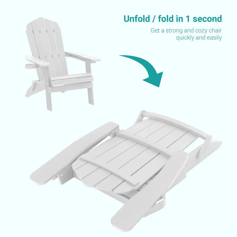 Lot de 2 chaises Adirondack pliantes Bonosuki pour patio et brasero