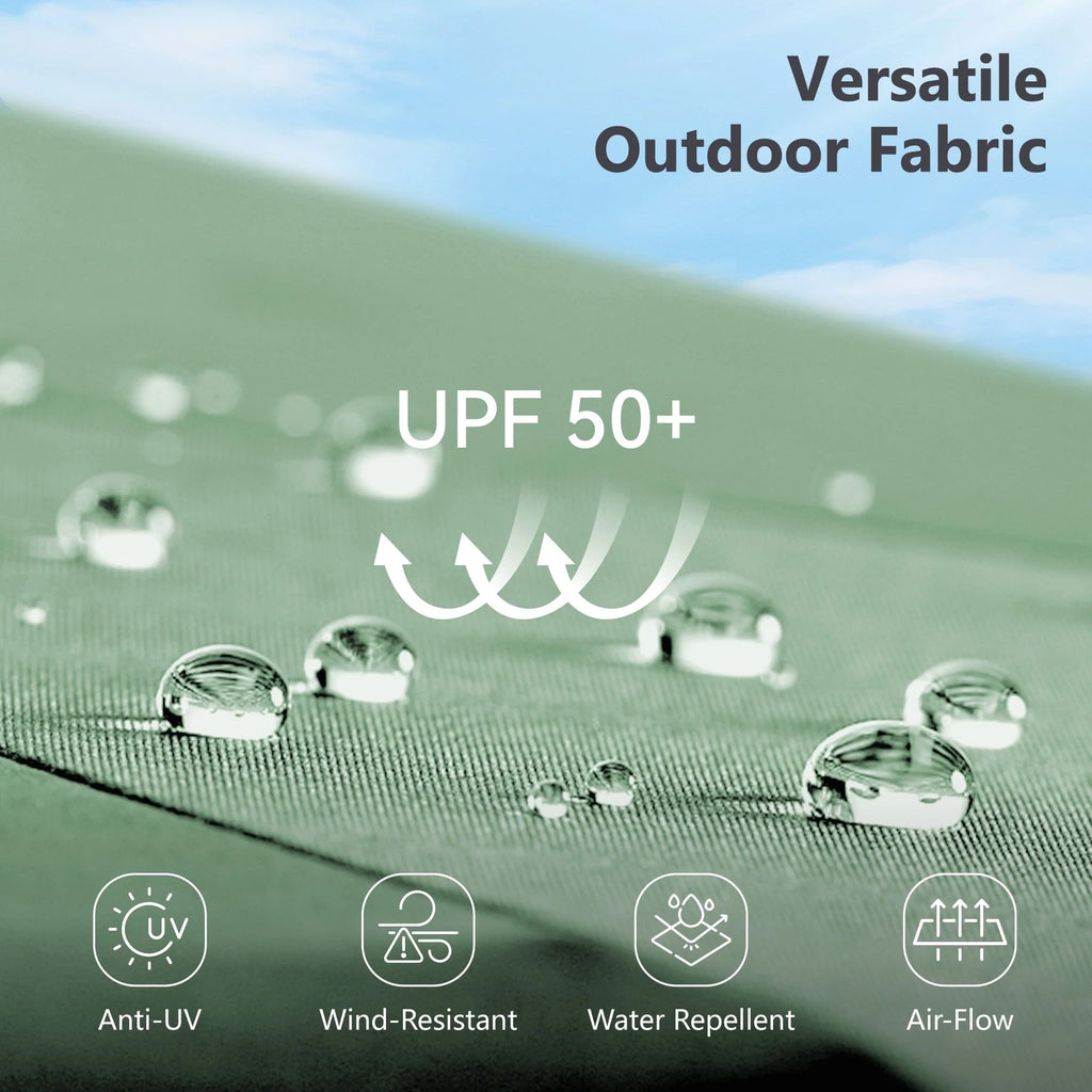 MAISON ARTS Parasol double de 4,5 m pour terrasse, grande taille, avec pied inclus