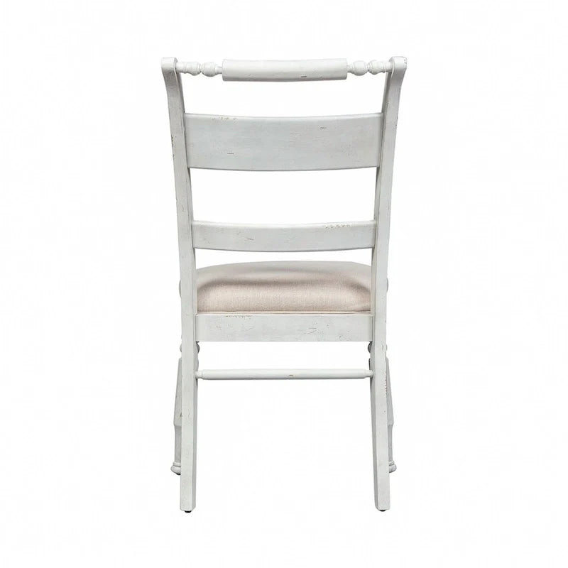 Chaise d'appoint à dossier à lattes Whitney Antique Linen (lot de 2)