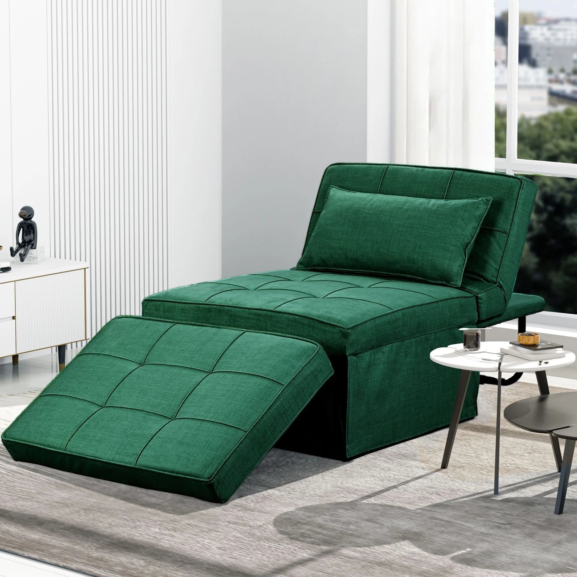 Canapé Convertible Lit Canapé Fauteuil Ottoman Pliant Fauteuils Inclinables pour Salon