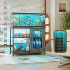Meuble pour aquarium de 75-110 litres avec prises électriques et éclairage LED