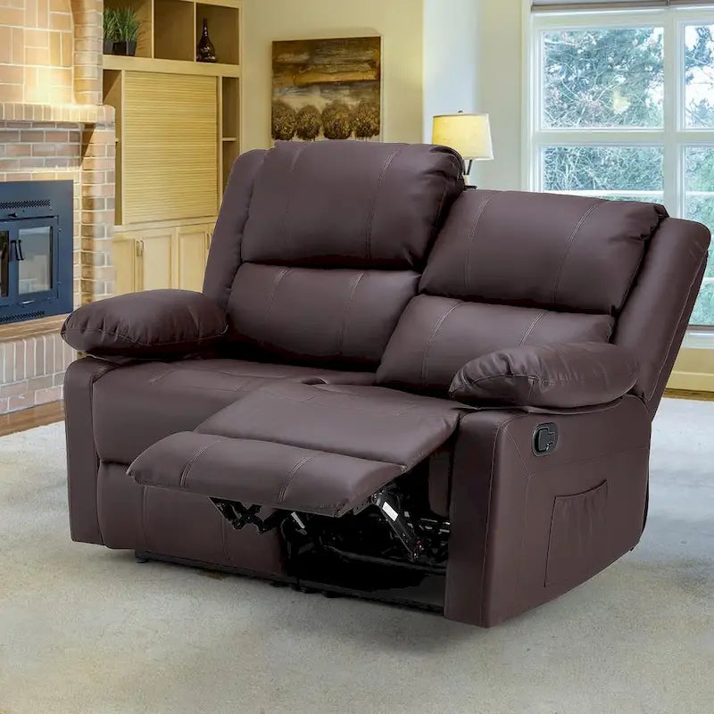 AECOJOY Causeuse inclinable 2 places avec fonction chauffage et massage