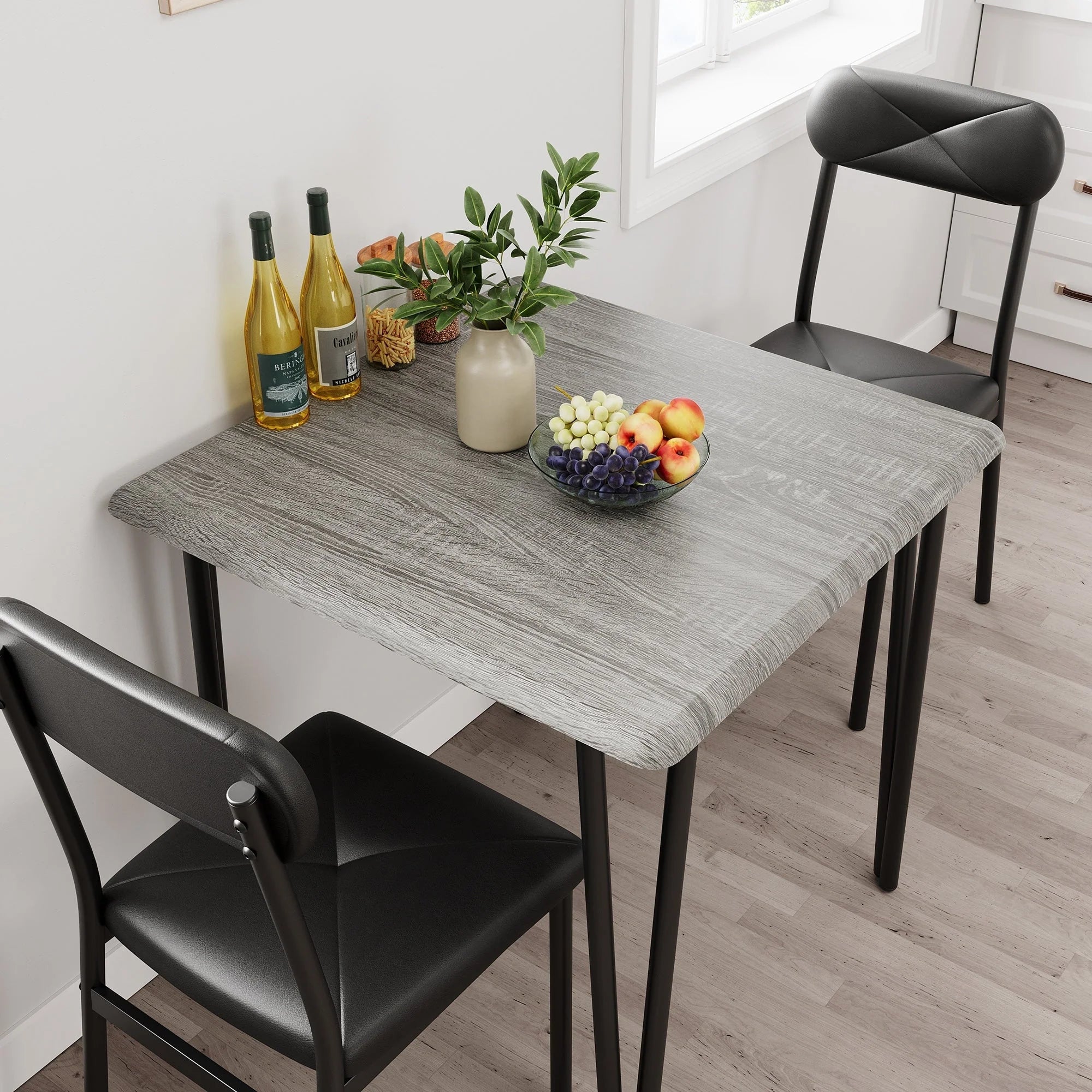 Ensemble Table et Chaises de Salle à Manger Moderne - 3 Pièces