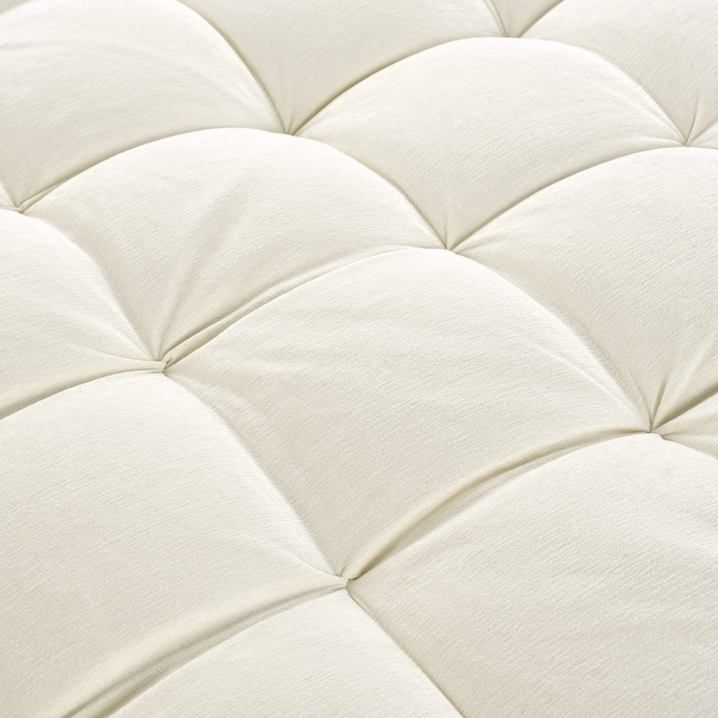 Canapé-lit Chenille avec dossier touffeté et 2 oreillers détachables pour le salon