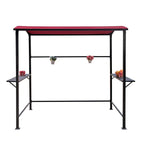 Abri barbecue/pergola de gril à structure en acier de 1,5 m x 2,4 m pour l'extérieur