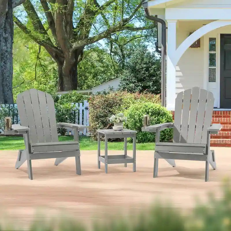 Lot de 2 chaises Adirondack pliantes Bonosuki pour patio et brasero