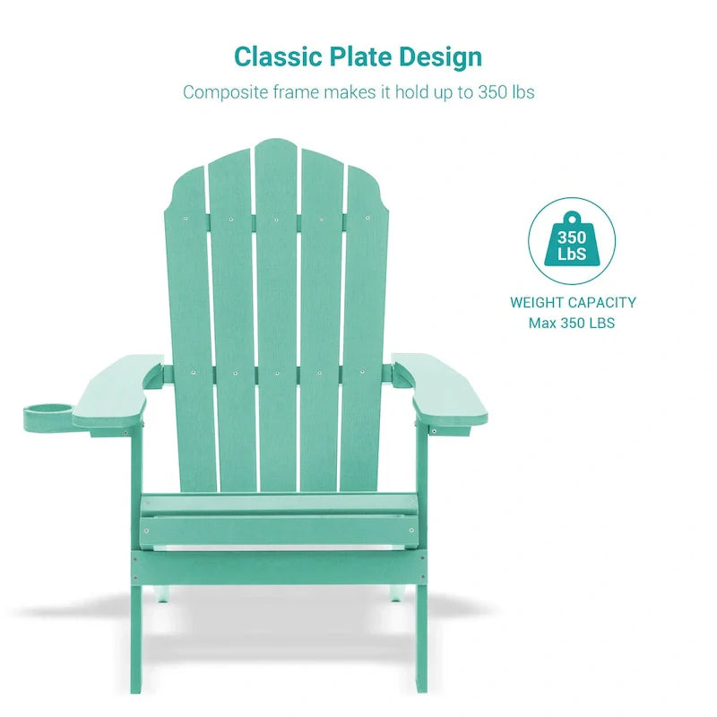 Lot de 2 chaises Adirondack pliantes Bonosuki pour patio et brasero