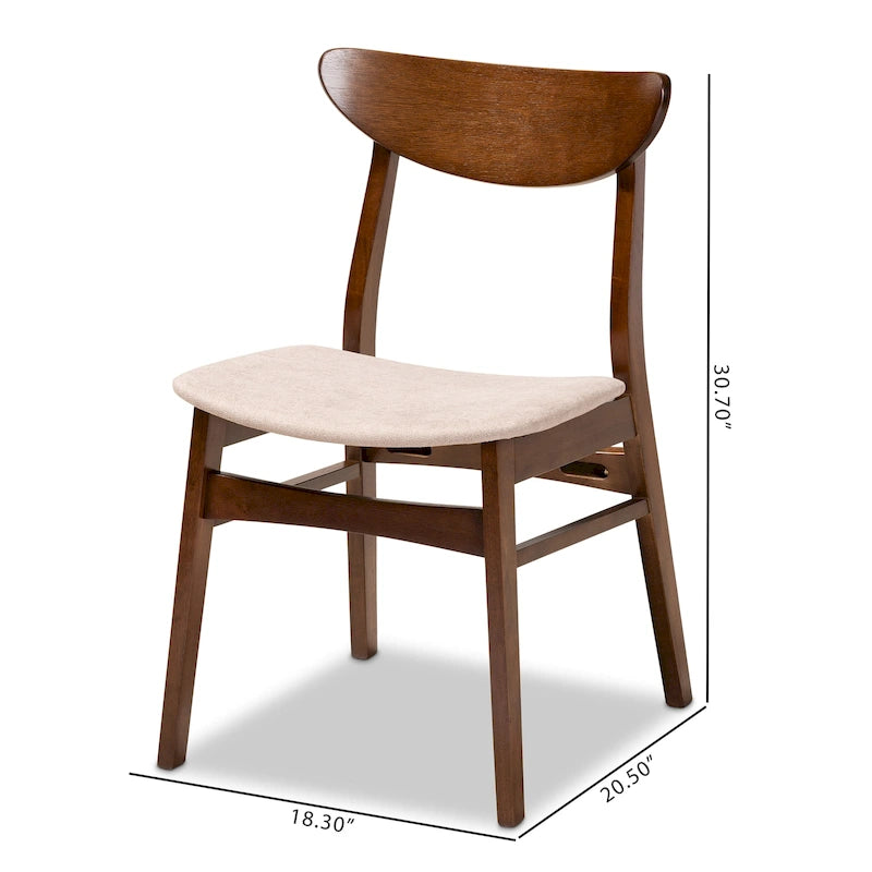 Ensemble de 4 chaises de salle à manger transitionnelles modernes du milieu du siècle Parlin