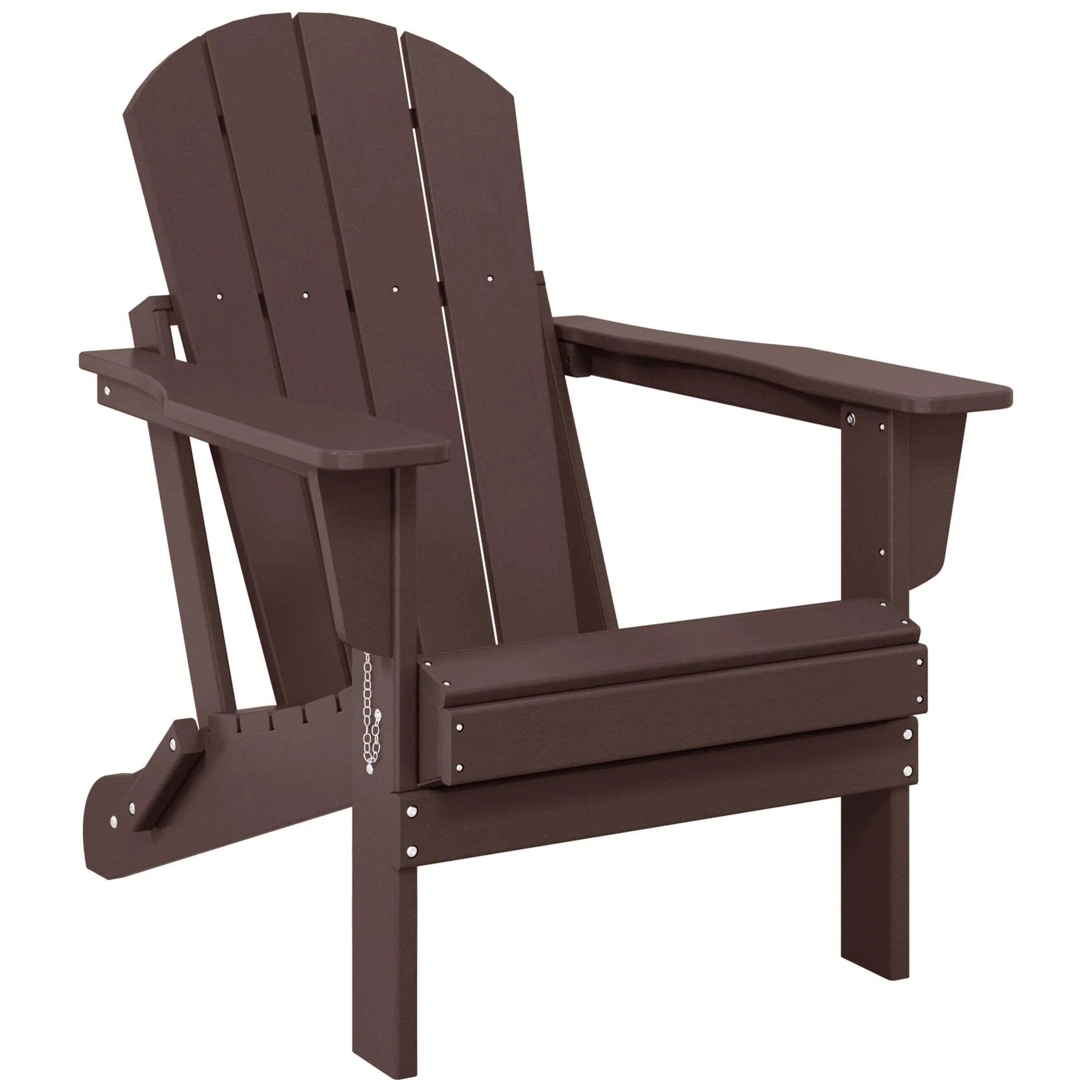 Chaise Adirondack pliante de patio d'extérieur tout temps résistante à la décoloration Polytrends Laguna