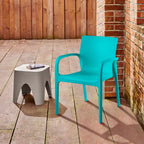 Fauteuil de salle à manger empilable toutes saisons Alissa en résine, lot de 2