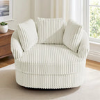 Fauteuil pivotant cylindrique déhoussable à accoudoirs encastrés DREAMSIDEA