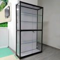 Vitrine contemporaine rectangulaire en verre noir