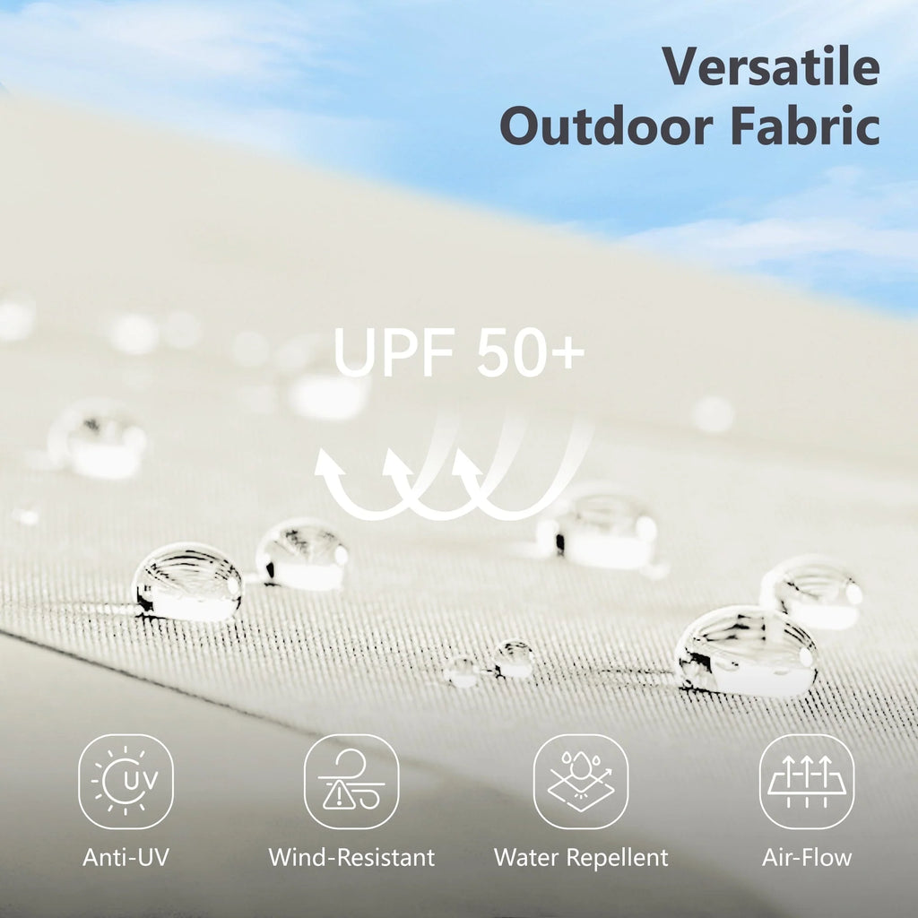 MAISON ARTS Parasol double de 4,5 m pour terrasse, grande taille, avec pied inclus
