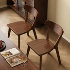 Chaise de salle à manger sans accoudoirs à dossier bas en bois moderne