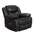 Fauteuil inclinable en cuir, large, durable, avec massage et chauffage
