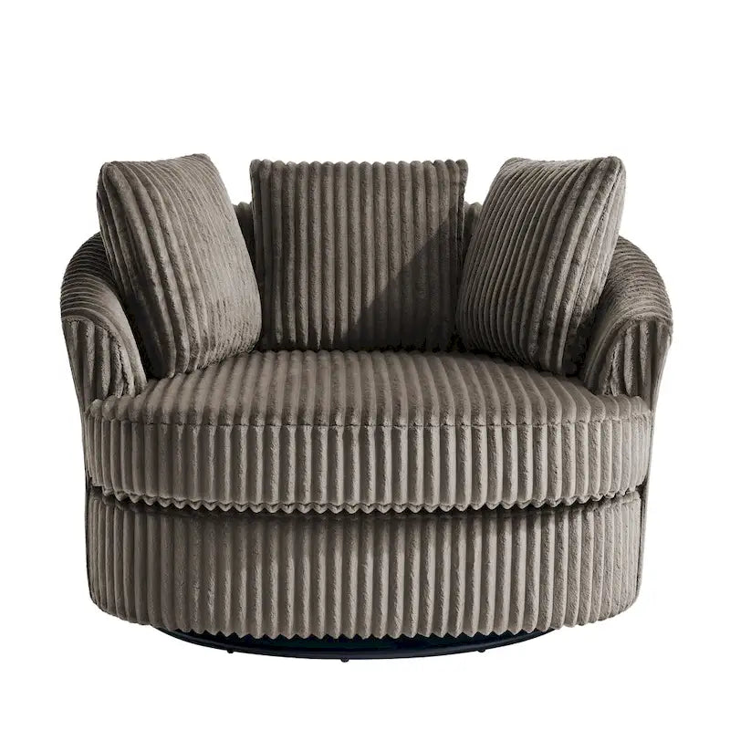 Fauteuil pivotant cylindrique déhoussable à accoudoirs encastrés DREAMSIDEA