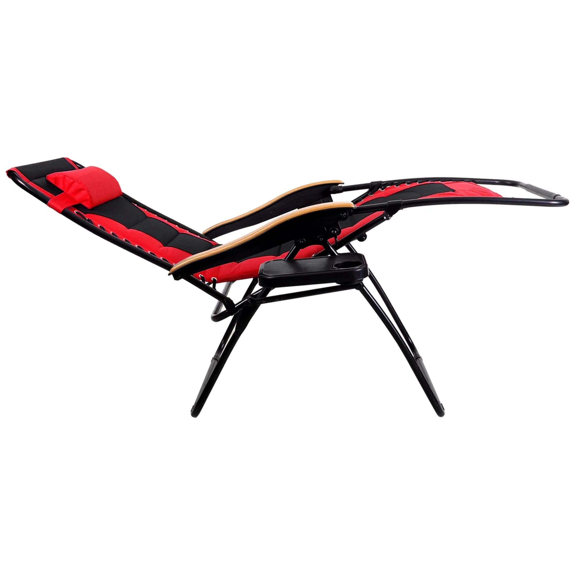 Fauteuil de relaxation zéro gravité XL surdimensionné et rembourré, avec accoudoirs plus larges, inclinable et porte-gobelet - N/A