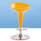 Tabouret de bar pivotant en plastique chromé, réglable en hauteur